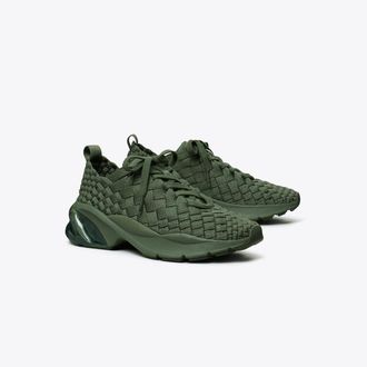 Tory Burch Womens Good Luck Woven Trainer, size 2.5