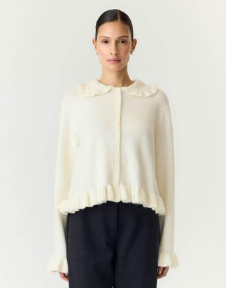 Vero Moda cardigan in maglia giallo chiaro-Blu