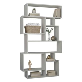 Dmora Estanter&iacute;a Dominique, Biblioteca 8 Estantes, Montaje En Pared, Carga Estantes 25, 96x26x169h Cm Blanco