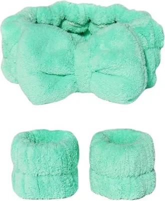SLEEK'E Let it Drip Headband and Wristbands in Mint at Nordstrom