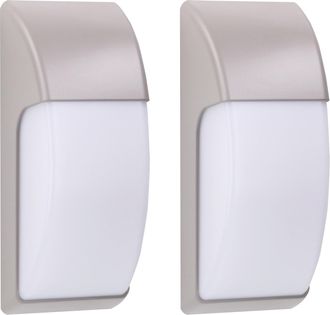 Forlight Forlight Area - (2uds) Aplique De Pared Exterior Para Bombilla E27. Aplique Exterior De Pared O Techo Para Jard&iacute;n Y Terraza. L&aacute;mpara De Pared Impermea