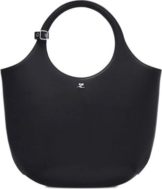 Courr&egrave;ges Handtas - Dames - Handtassen - Zwart - ONE Size - Leer - Tassen