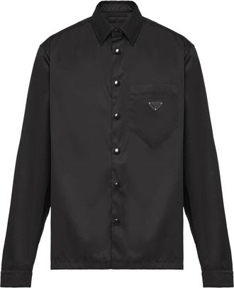 Prada Re-Nylon Point-collar Shirt