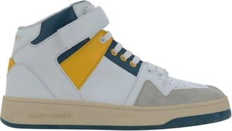 Saint Laurent Lax Colour-Block Mid-Top Sneakers, Brand Size 44 ( US Size 11 )