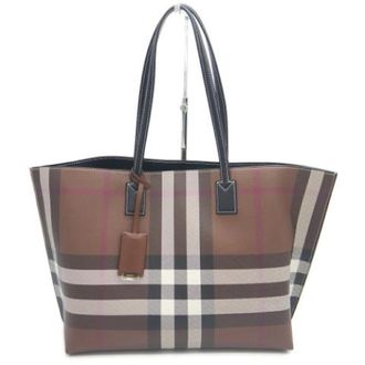 Burberry Pre-owned Vintage Tote Bag - Dames - Vintage Shopper - Bruin - ONE Size - Katoen - Vintage
