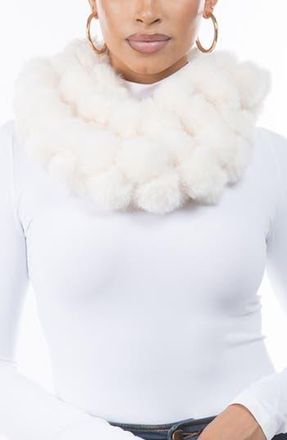 MARCUS ADLER Faux Fur Infinity Scarf in Ivory at Nordstrom Rack