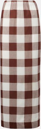 Possé Gonna lunga Mira in cotone a quadretti