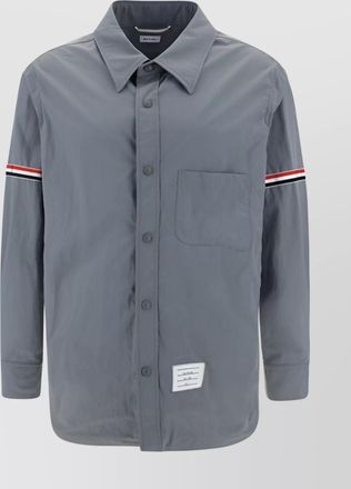 Thom Browne pocket collar shirt striped trim