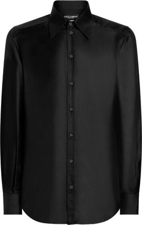 Dolce & Gabbana Camicia a maniche lunghe con abbottonatura - Nero