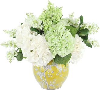 Creative Displays Inc. Handmade Faux Centerpiece With Hydrangeas & Lilac