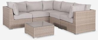 Sweeek Conjunto De Muebles De Jard&iacute;n De Resina Tejida, 5 Plazas