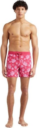 Vilebrequin Mens Turtle Heart Flocked Swim Shorts in Groseille at Nordstrom, Size Xx-Large