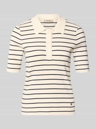 Mos Mosh Strickshirt mit Streifenmuster Modell Caliz in Dunkelblau, Gr&ouml;&szlig;e XL