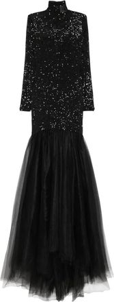 Atu Body Couture Abito a sirena con paillettes - Nero