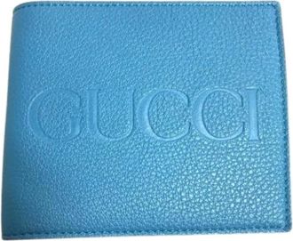 Gucci Pre-owned Wallets, male, Blue, Size: ONE SIZE Pre-owned Wallet (bi-fold)