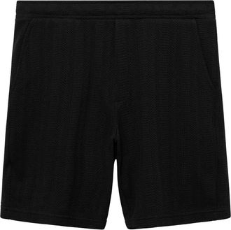 Mango Structured Knit Shorts in Black at Nordstrom, Size Xx-Large