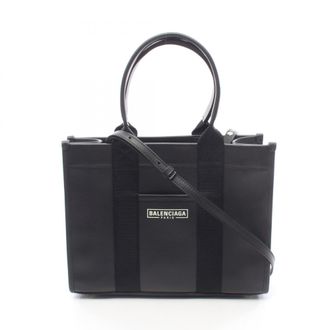 Balenciaga Black Leather Handbag Tote Bag (Pre-Owned)