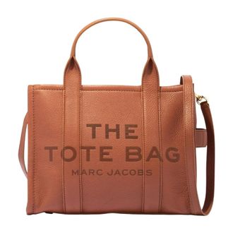 Marc Jacobs De Kleine Leren Tote Bag - Dames - Tassen - Beige - Maat: ONE Size Leer