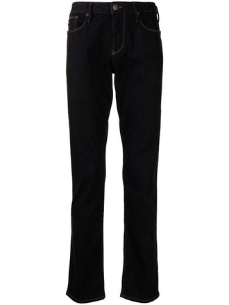 Emporio Armani Jeans dritti a vita media - Blu