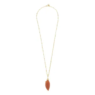 Ulla Johnson Necklaces, female, Orange, Size: ONE SIZE Large Wing Charm Necklace