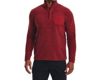Under Armour Pecialist Henley 2.0 Sweater In Red
