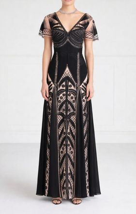 Temperley London Giselle Gown in Black Mix at Nordstrom, Size 4