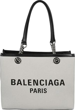 Balenciaga Beige Shopping Tote met Antiekzilveren Afwerking - Dames - Shoppers - Beige - ONE Size - Tassen