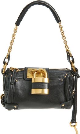 Chlo&eacute; Small Paddington Leather Shoulder Bag in Black at Nordstrom