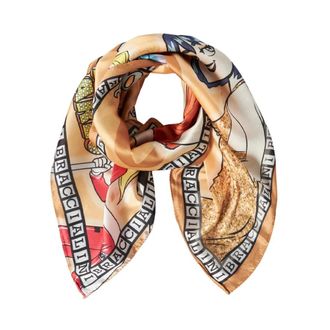 Braccialini Accessoires, Dames, Veelkleurig, ONE Size, Leer, Mirabilia Prime Sjaal