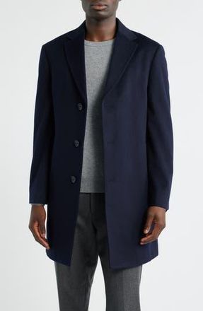 Nordstrom Cashmere Overcoat in Navy Still at Nordstrom Rack, Size Xx-Large