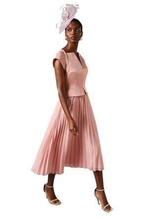 Coast Midi Wedding Guest Dress in Blush at Nordstrom, Size 8