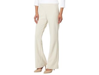 Krazy Larry Long Micro Slight Flare Pant Womens Casual Pants Cream : 14, Polyester/Spandex