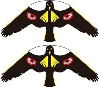 OEM Juego De 2 Espantap&aacute;jaros Repelentes De P&aacute;jaros Con Forma De Halc&oacute;n Volador Para Jard&iacute;n, Patio Y Decoraci&oacute;n Del Hogar - Protecci&oacute;n De La Granja