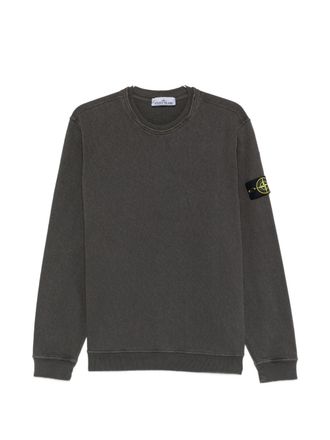 Stone Island Baumwoll-Sweatshirt mit Rundhalsausschnitt und Stone Island-Logo