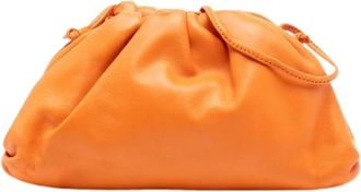 Bottega Veneta Pre-owned Clutches, female, Orange, Size: ONE SIZE Pre-owned Leather Crossbody Bag