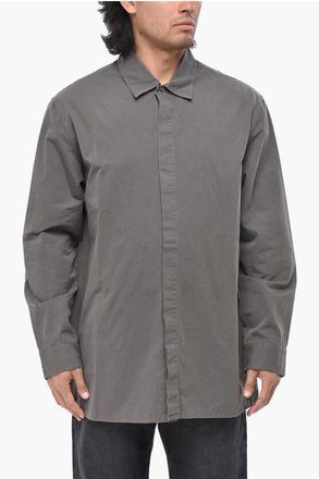 Off-white SEASONAL Cotton Shirt BOUNCE With Hidden Button Placket size Xl