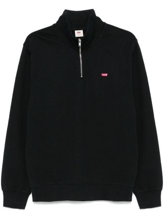 Levi's logo-patch sweatshirt - men - Cotton - S - Black