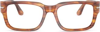Persol stripe detailing glasses - Brown