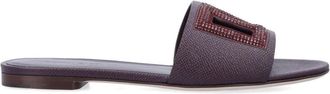 Dolce & Gabbana Maroon Embellished Flats