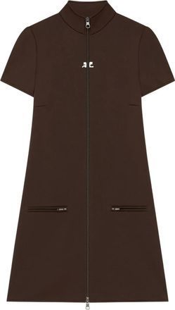 Courrèges Abito a maniche corte - Marrone