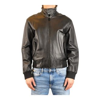 Alexander McQueen Alexander McQueen, Leather Jackets, male, Black, Size: L Leather Jacket