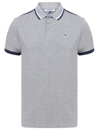 Le Shark Mens Patcham Cotton Pique Polo Shirt - Light Grey Marl - S