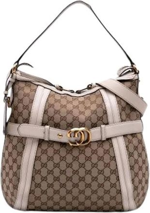 Gucci Pre-owned Shoulder Bags, female, Brown, Size: ONE SIZE Pre-owned Canvas gucci-bags