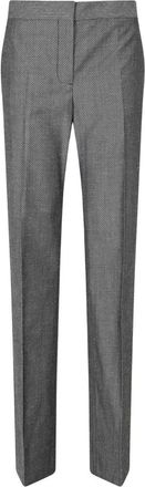 Stella McCartney Pantalones Rectos de Sarga - Trousers - Mujer - Gris - S