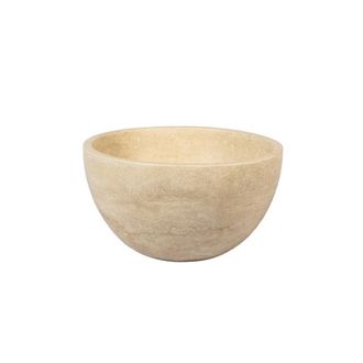Saniclass Travertine Waskom - 21x21x12cm - rond - natuursteen - Travertine