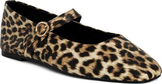 Shushop Annabelle Mary Jane Flat in Leopard Print at Nordstrom, Size 6.5