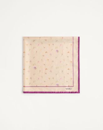 Valentino Garavani Foulard Papier Floral In Seta Donna BURRO/MULTICOLOR UNI