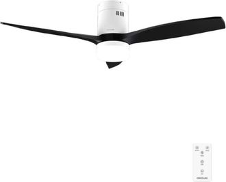 Cecotec Cecotec Ventilador De Techo Con Luz Y Mando A Distancia De 52 Energysilence Aero 5600 Classic White&black Motor Dc 40w, 3 Aspas
