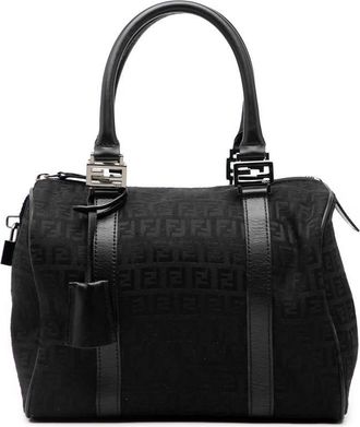 Fendi Pre-owned Fendi Zucchino Canvas Boston Bag Ladies 2035 8BL068 JQ4 058