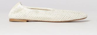 Fabiana Filippi Ballerine in cotone crochet con cinturino al tallone